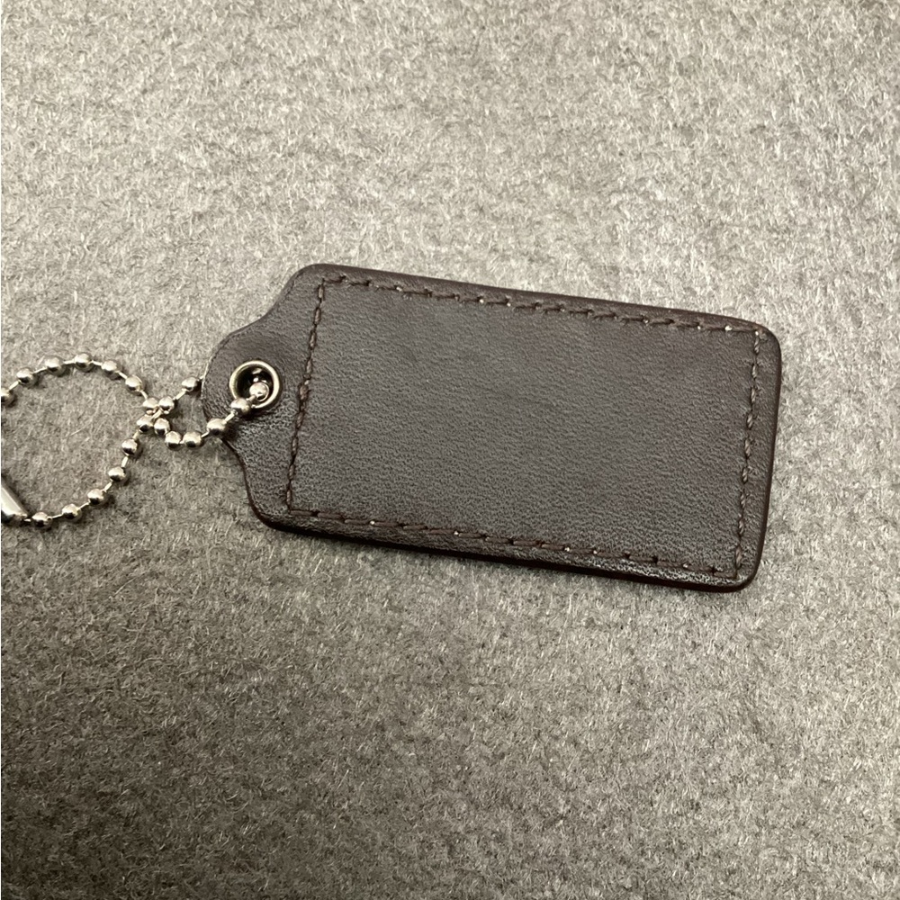 Coach Brown Leather Keychain 2.5” or Purse Charm 3013 - Picture 3 of 3